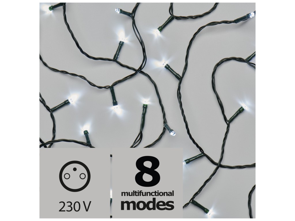 Řetěz 180LED XMAS CLS MF 18M CW IP44