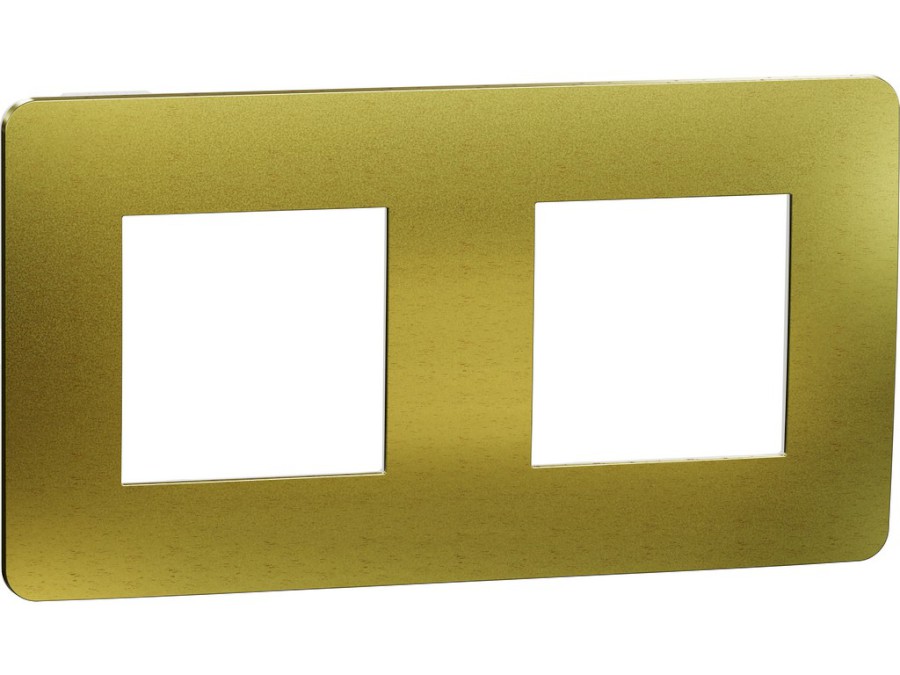 Rámeček Unica Studio Metal dvojnásobný Gold/Bílý