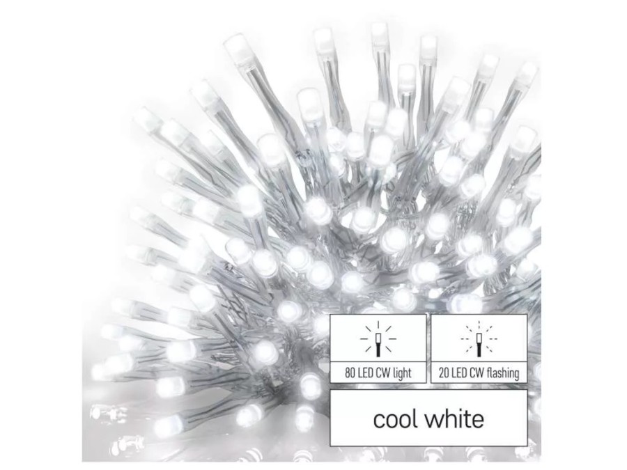 Řetěz STANDARD Rampouchy blikající 2,5m studená bílá spojovací  (D1CC02)