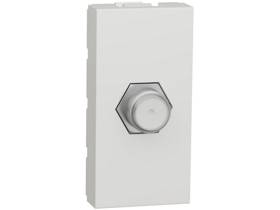 Zásuvka Unica TV F-konektor 1M Bílá