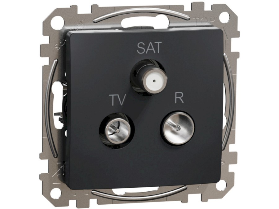 Zásuvka SDD114481 TV-R-SAT koncová 4dB antracit Sedna