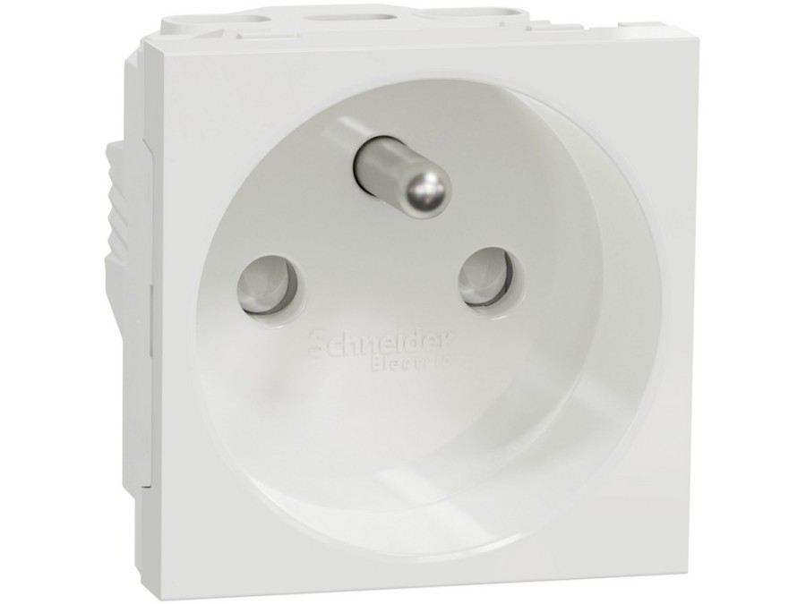 Zásuvka Unica 250V/16A 2P+E clonky šroubová Bílá