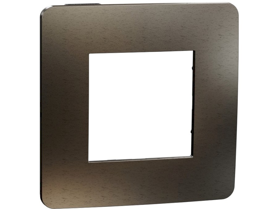 Rámeček Unica Studio Metal jednonásobný Dark Aluminium/Černý