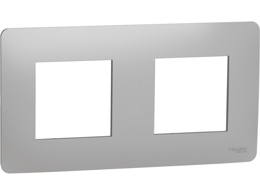 Rámeček Unica Studio dvojnásobný Aluminium