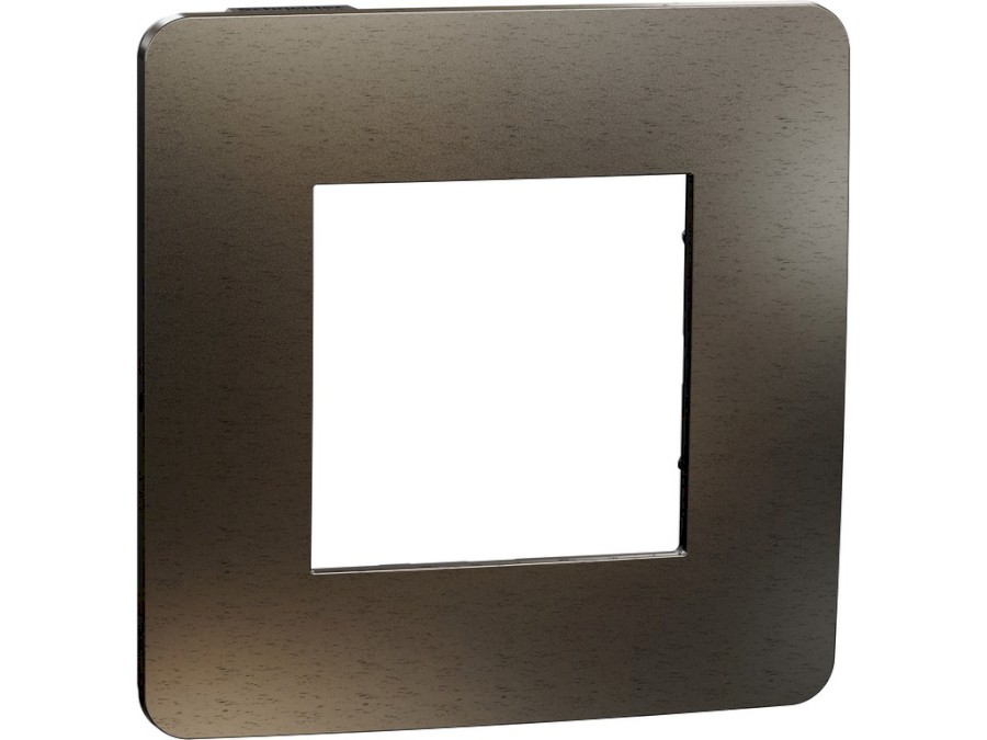 Rámeček Unica Studio Metal jednonásobný Dark Aluminium/Černý