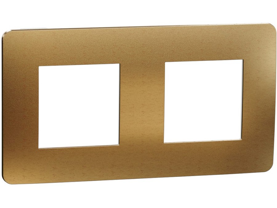 Rámeček Unica Studio Metal dvojnásobný Copper/Bílý