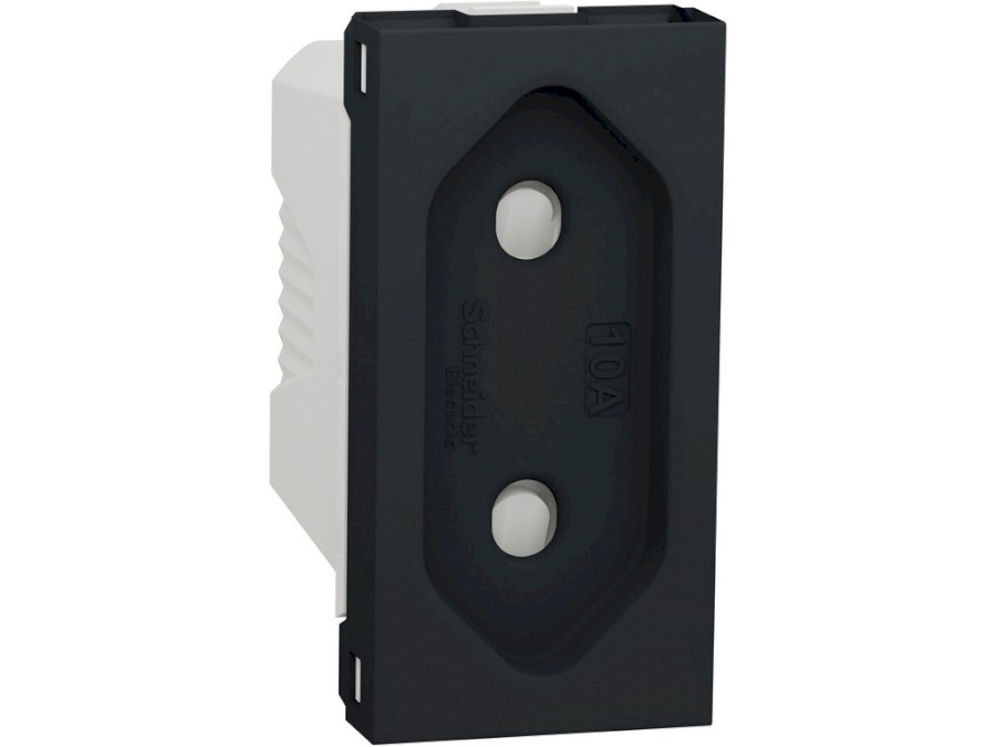 Zásuvka Unica 230V/10A ploché vidlice,1M, Antracit