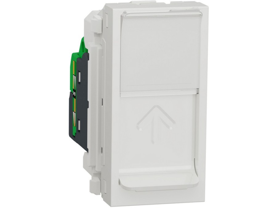 Zásuvka Unica datová 1xRJ45 Kat.5e UTP 1M Bílá