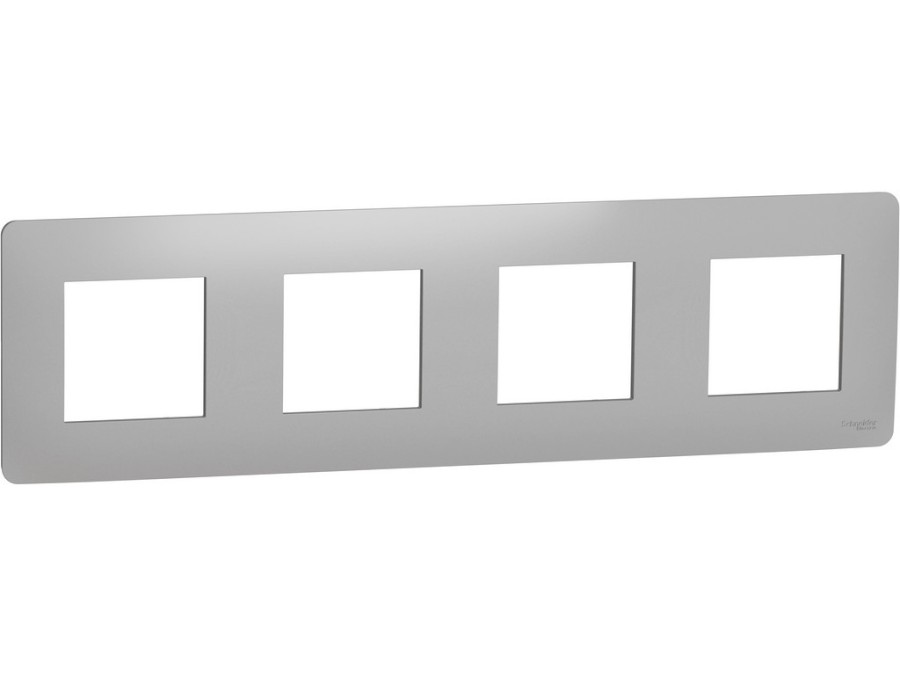 Rámeček Unica Studio čtyřnásobný Aluminium