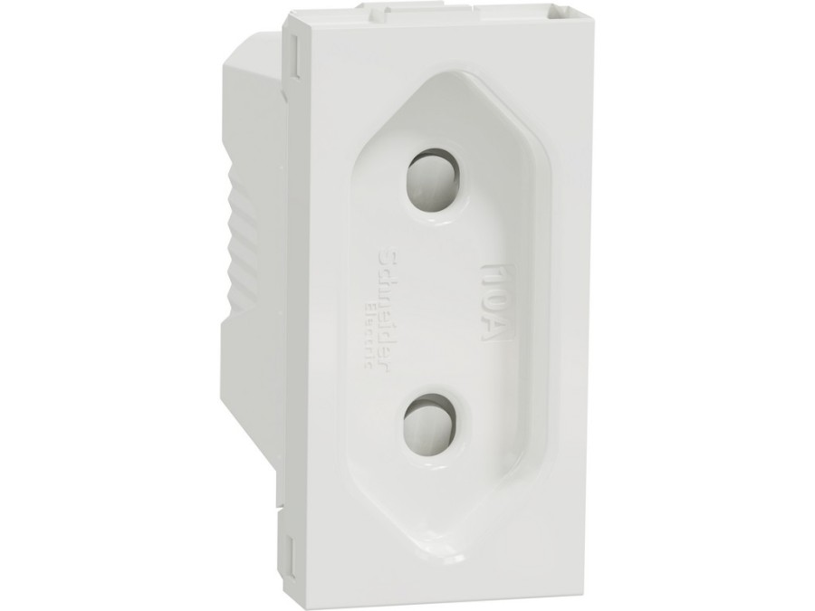 Zásuvka Unica 230V/10A ploché vidlice, 1M, Bílá