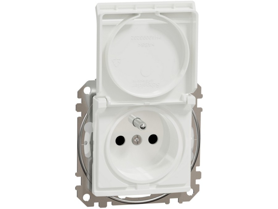 Zásuvka SDD211014 2P+PE 230V/16A IP44 bílá Sedna