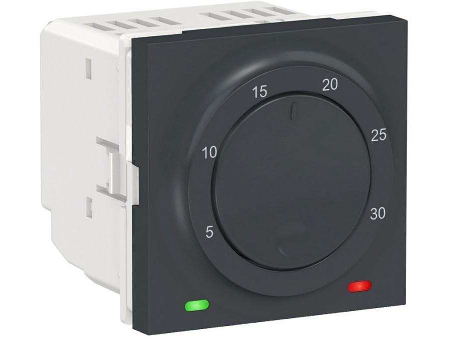 Termostat prostorový otočný 2M, Antracit