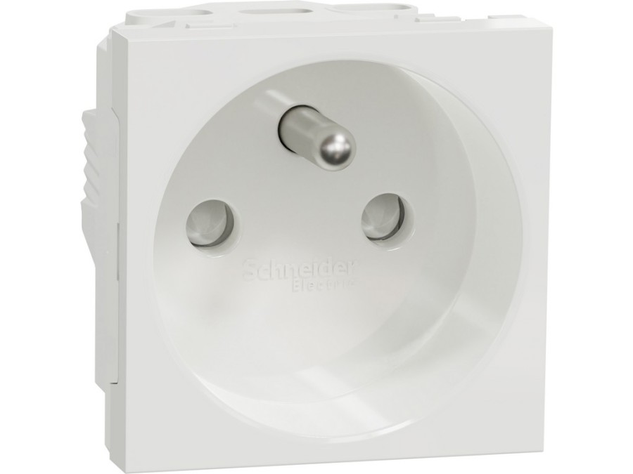 Zásuvka Unica 250V/16A 2P+E clonky šroubová Bílá