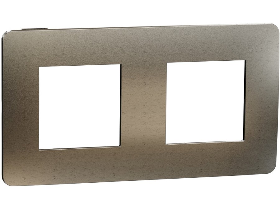 Rámeček Unica Studio Metal dvojnásobný Bronze/Černý