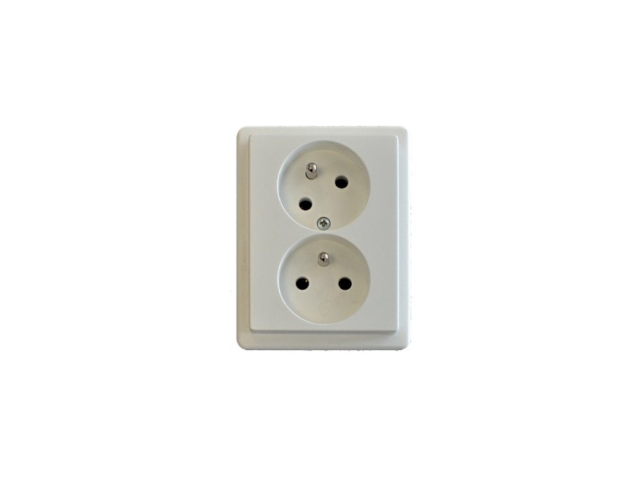 Dvojzásuvka Z 3123-P pootočená STANDARD