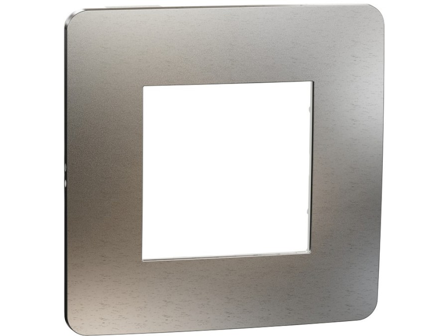 Rámeček Unica Studio Metal jednonásobný White Aluminium/Bílý