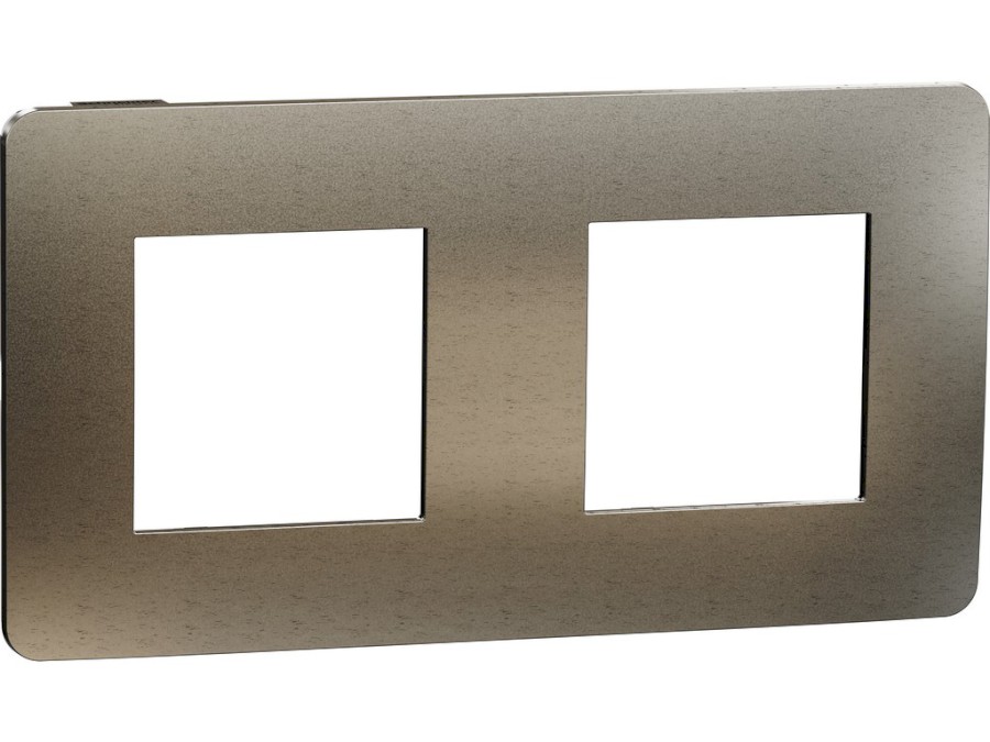 Rámeček Unica Studio Metal dvojnásobný Bronze/Černý