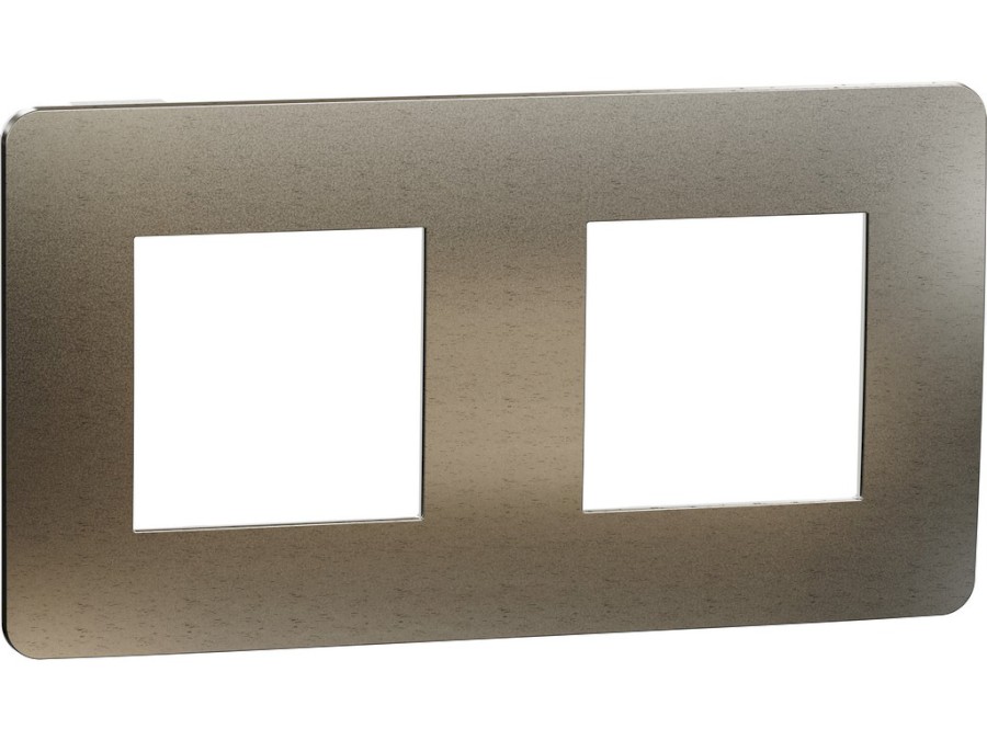 Rámeček Unica Studio Metal dvojnásobný Bronze/Bílý