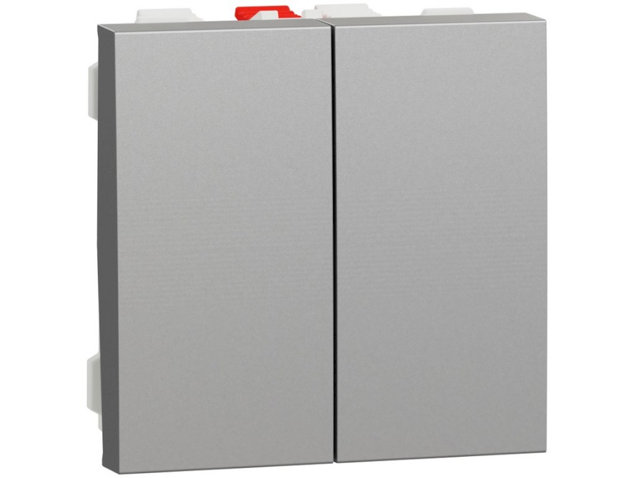 Spínač Unica č.6+6 2M Aluminium