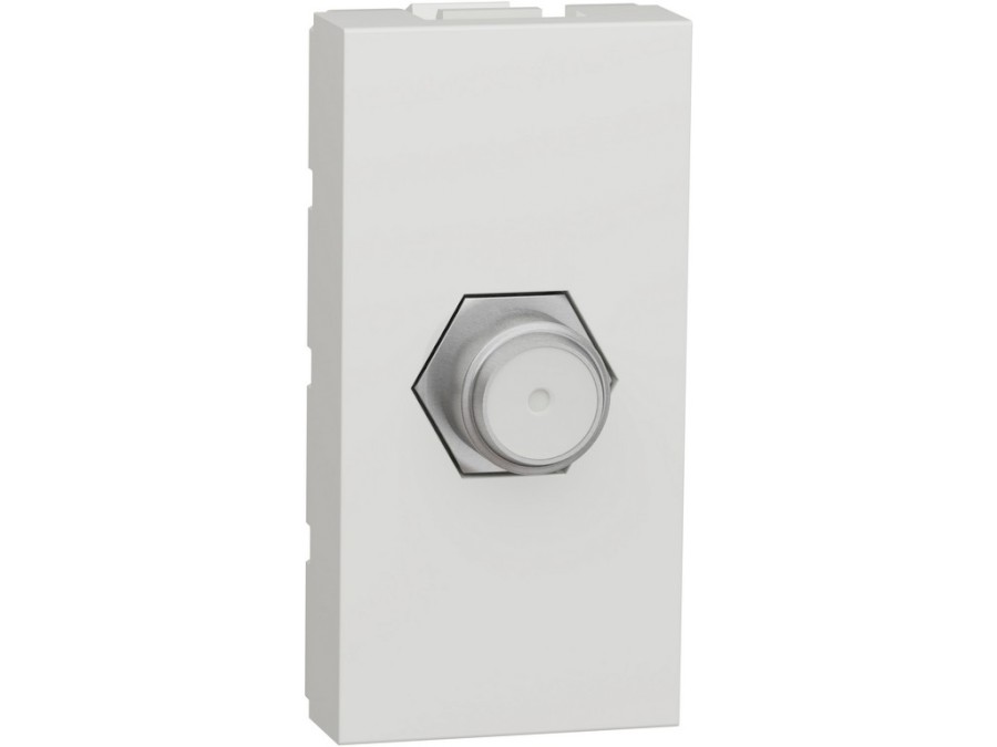 Zásuvka Unica TV F-konektor 1M Bílá