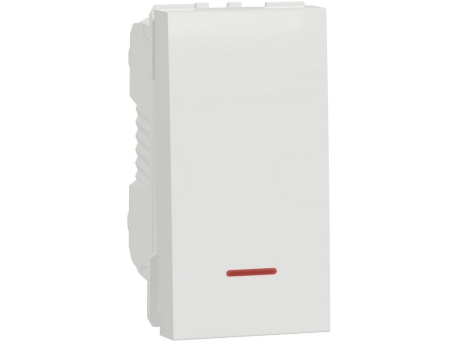 Spínač Unica č.1Ss/ 1M signalizační bílý
