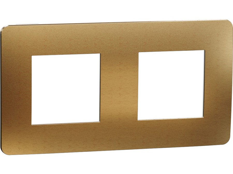 Rámeček Unica Studio Metal dvojnásobný Copper/Bílý