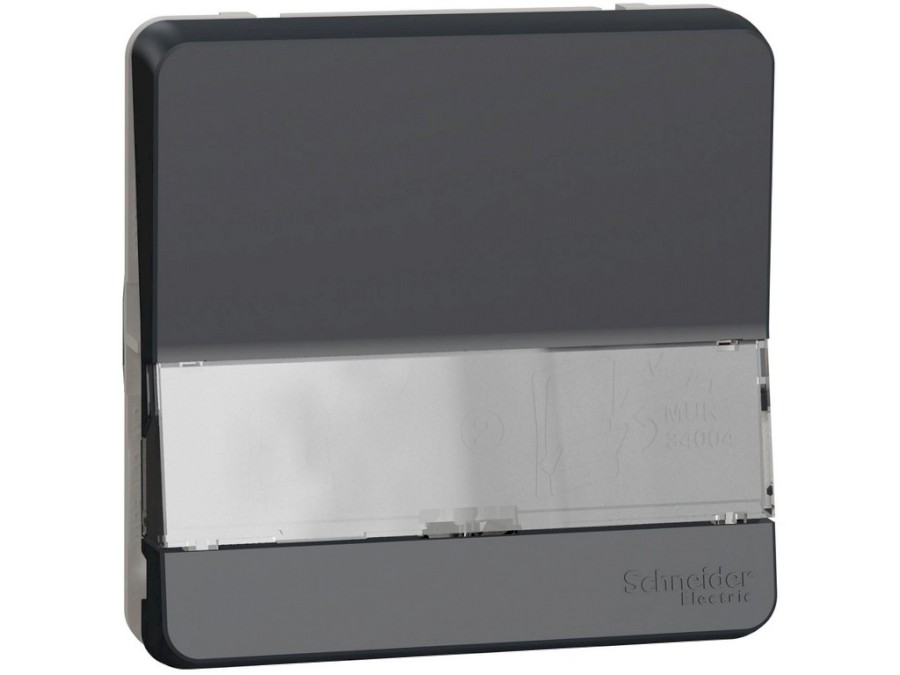 Spínač MUR34029 MUREVA,mechanizmus tlačítko,Antracit,IP55,10A,bezšroubový