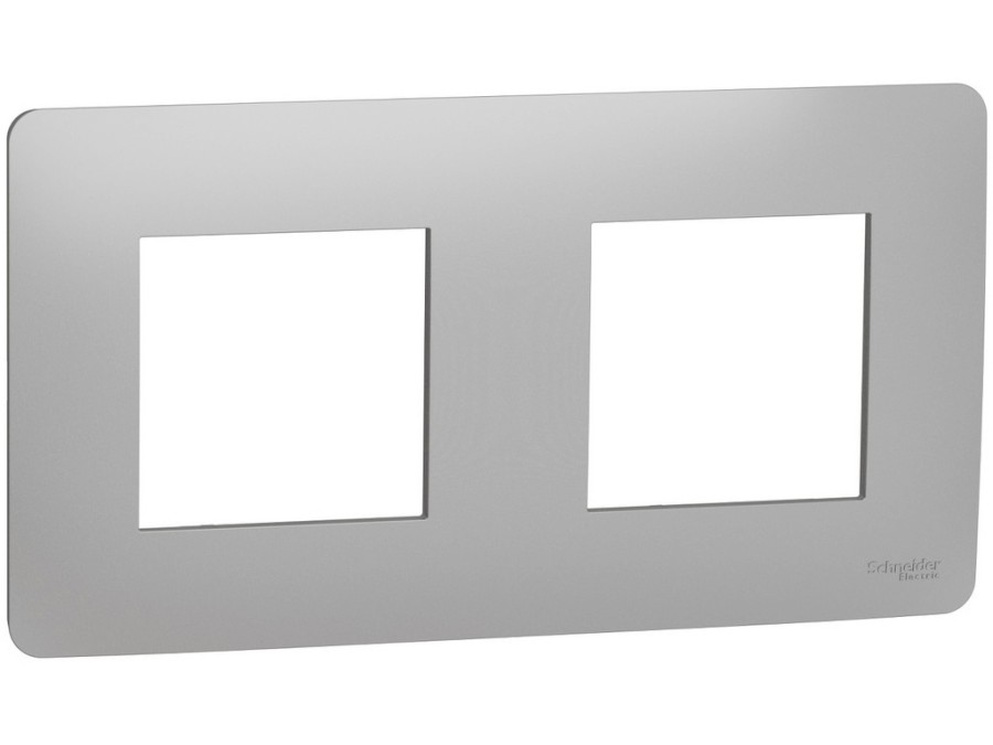 Rámeček Unica Studio dvojnásobný Aluminium