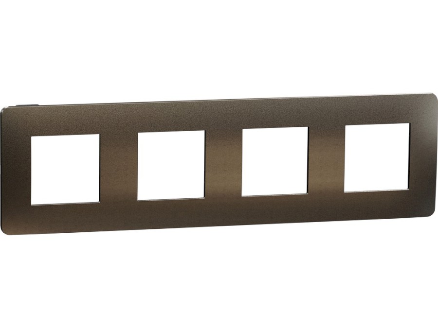 Rámeček Unica Studio Metal čtyřnásobný, Dark Aluminium/Černý