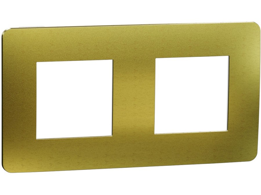 Rámeček Unica Studio Metal dvojnásobný Gold/Bílý