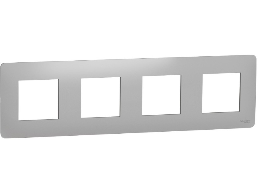 Rámeček Unica Studio čtyřnásobný Aluminium