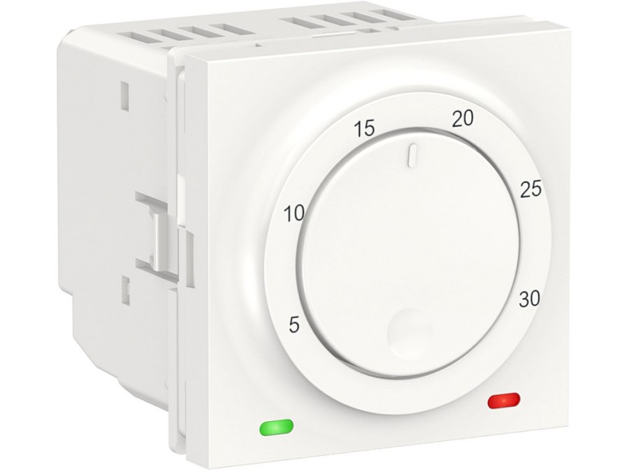 Termostat Unica prostorový otočný 2M Bílý