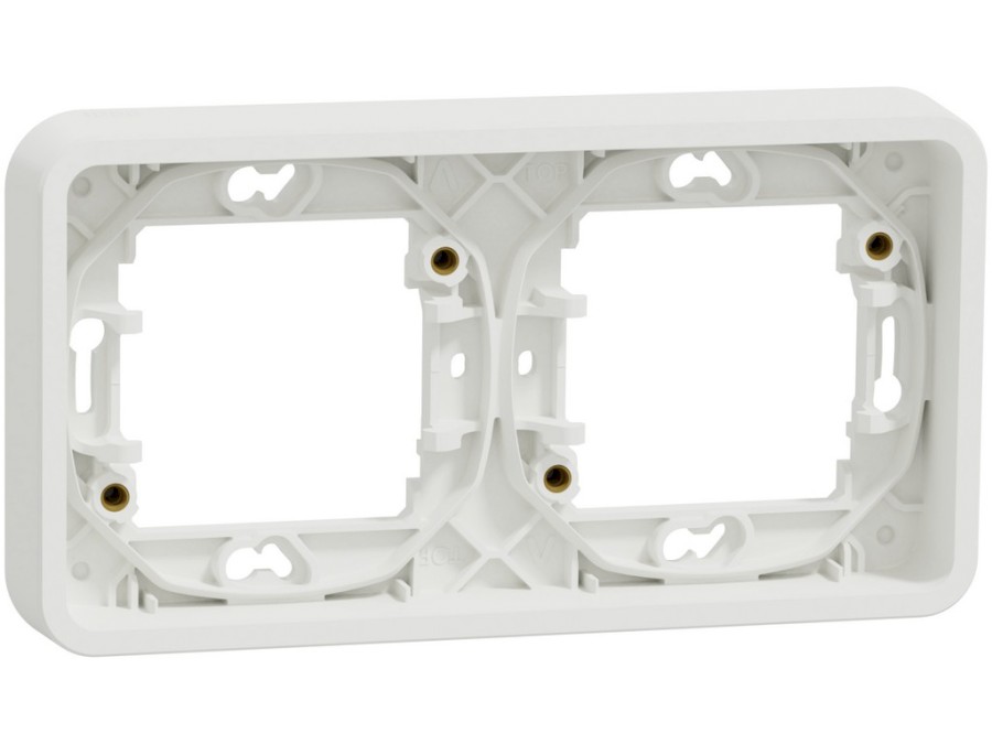 Rámeček MUR39101 IP55 zápust. mont. 2-nás. vodorovný polar MUREVA