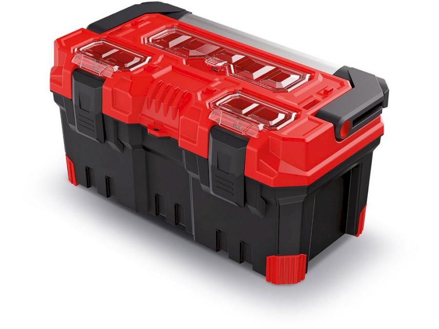 Kufr TITAN PLUS 470x256x238 s kov. držadlem, červený