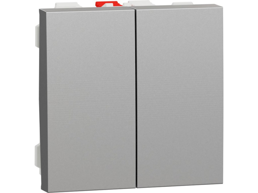 Spínač Unica č.6+6 2M Aluminium