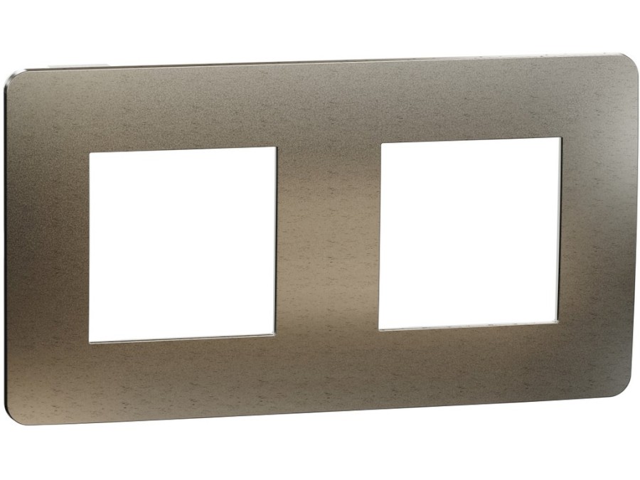 Rámeček Unica Studio Metal dvojnásobný Bronze/Bílý