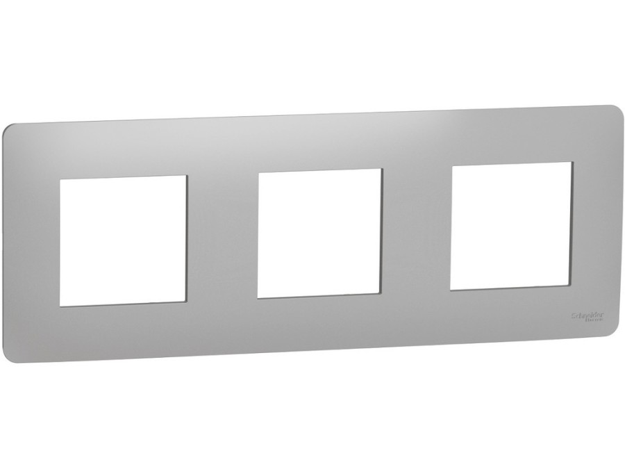 Rámeček Unica Studio trojnásobný Aluminium