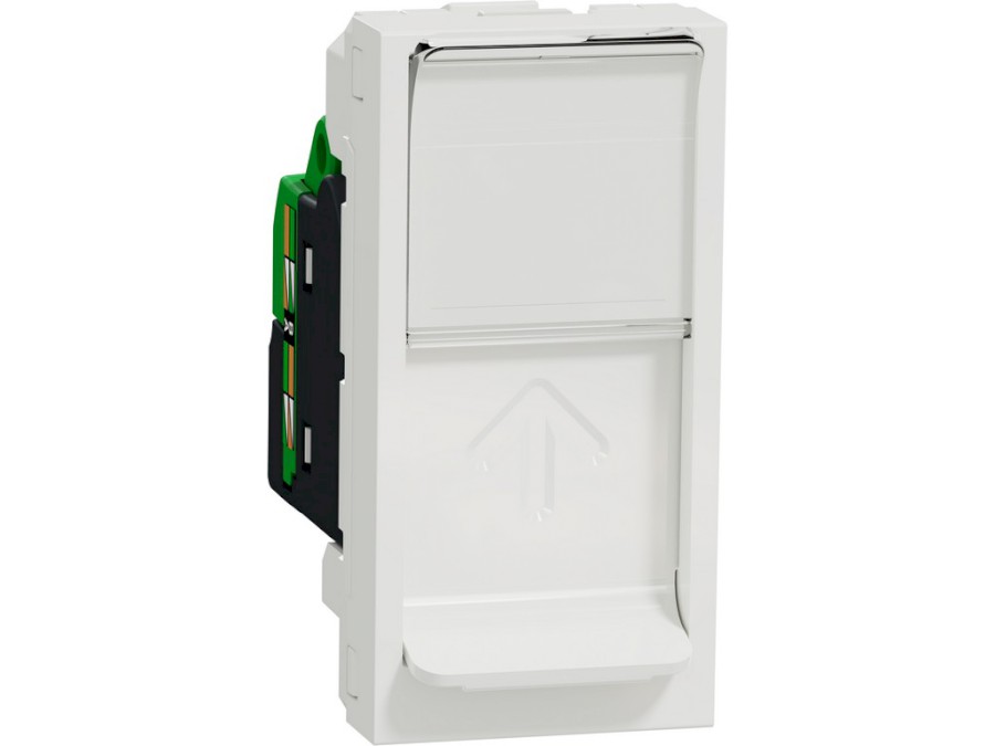 Zásuvka Unica datová 1xRJ45 Kat.6 UTP 1M Bílá