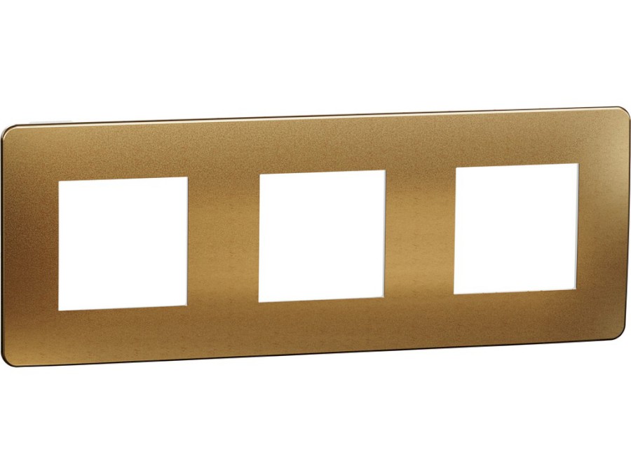 Rámeček Unica Studio Metal trojnásobný Copper/Bílý