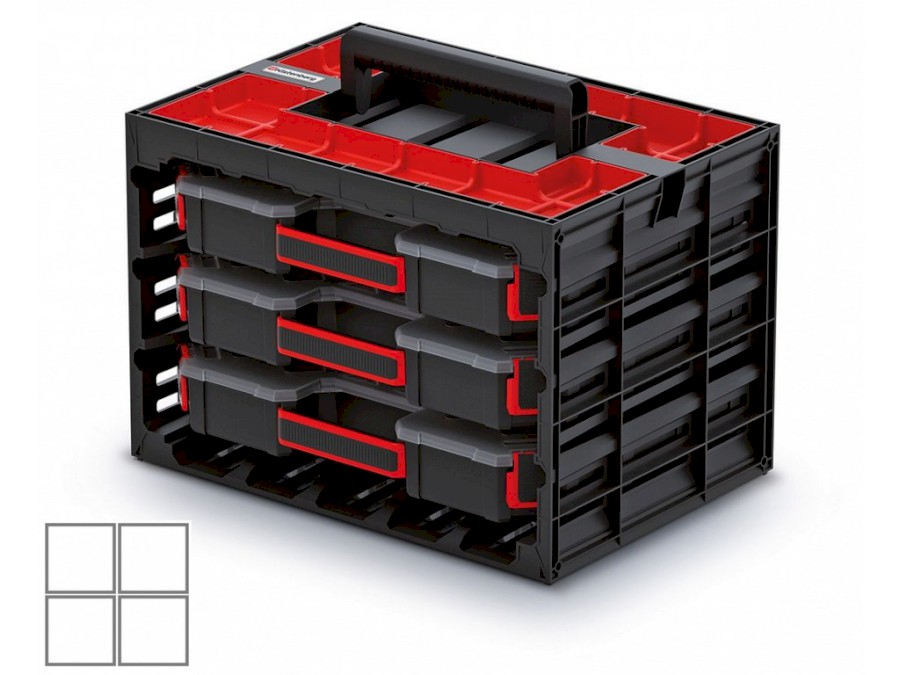 Organizéry TAGER CASE 415x290x290 3ks, na šířku + skříňka