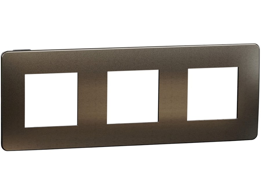 Rámeček Unica Studio Metal trojnásobný Dark Aluminium/Černý