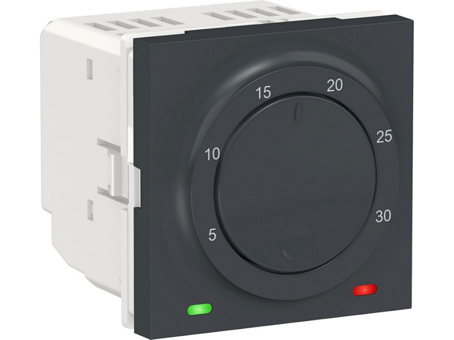 Termostat prostorový otočný 2M, Antracit