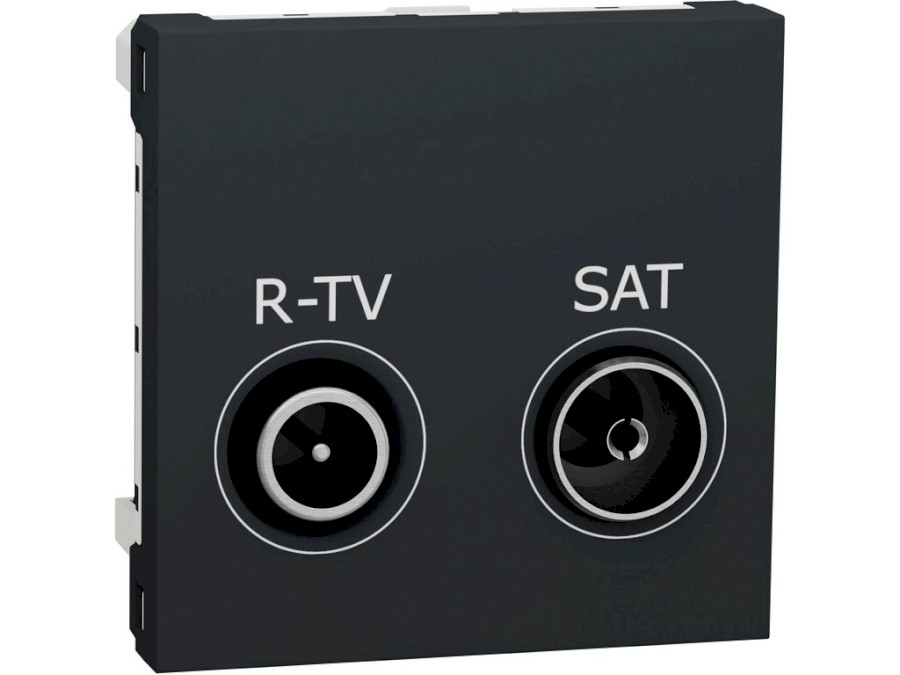 Zásuvka Unica TVR/SAT koncová antracit