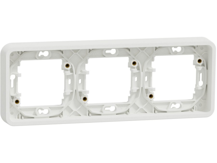 Rámeček MUR39109 IP55 zápust. mont. 3-nás. vodorovný polar MUREVA