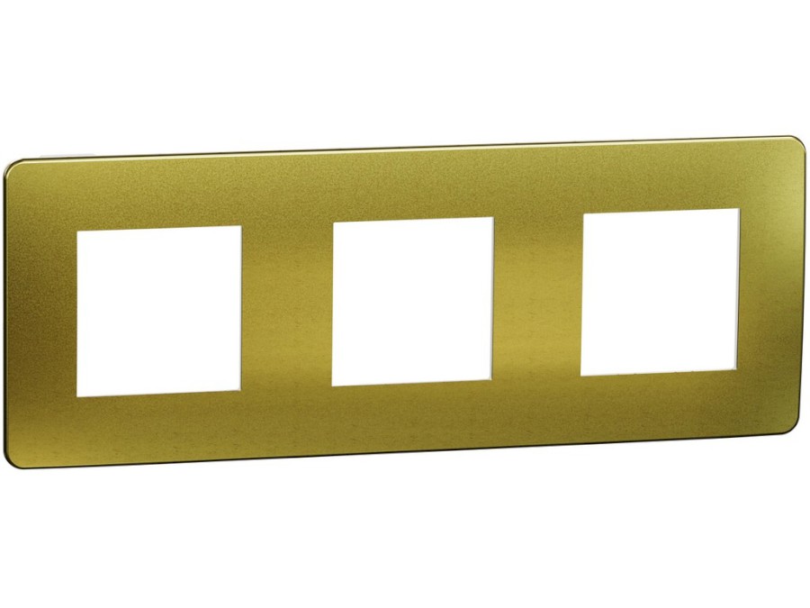 Rámeček Unica Studio Metal trojnásobný Gold/Bílý