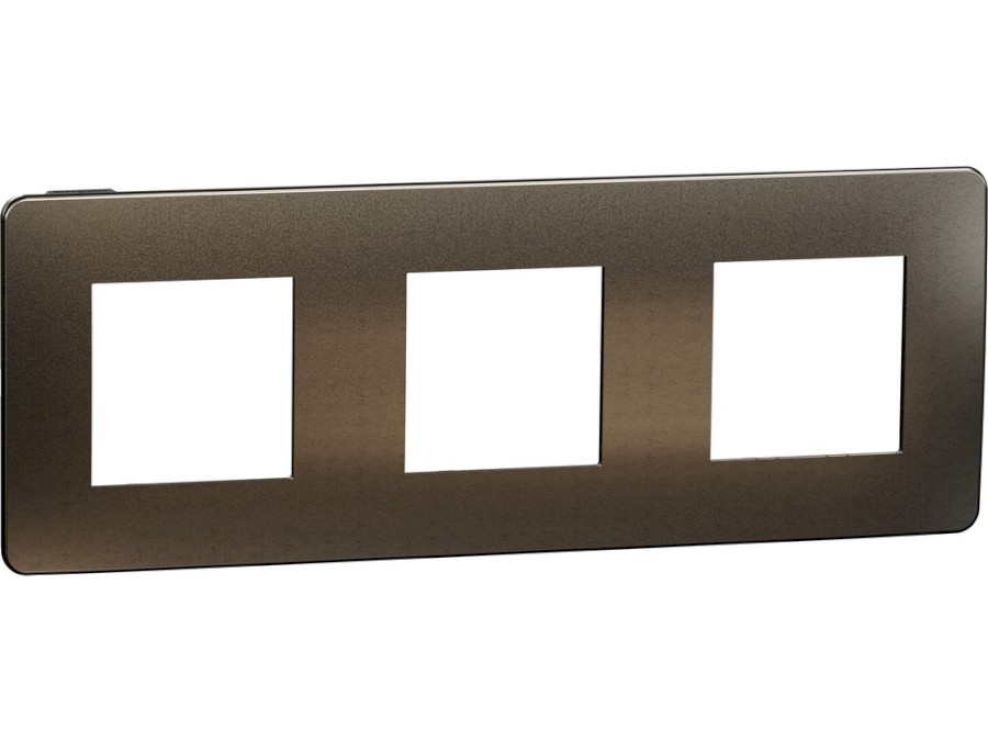 Rámeček Unica Studio Metal trojnásobný Dark Aluminium/Černý