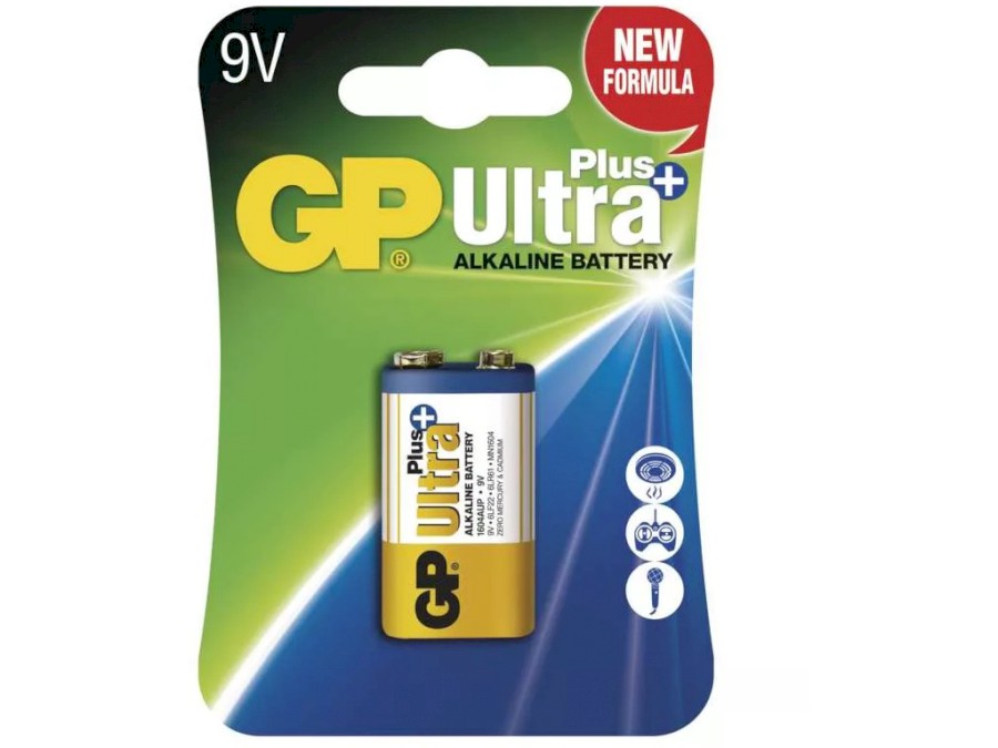 Baterie GP alkalická ULTRA PLUS 9V (6LF22) 1BL