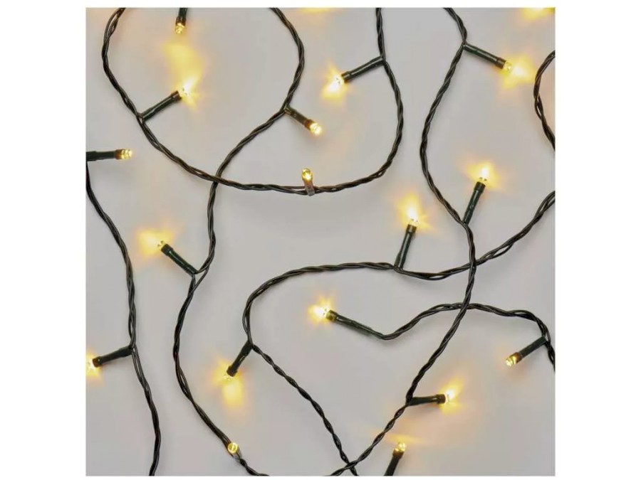 Řetěz 120LED 8,4m teplá bílá s časovačem 3xAA (D4FW03)