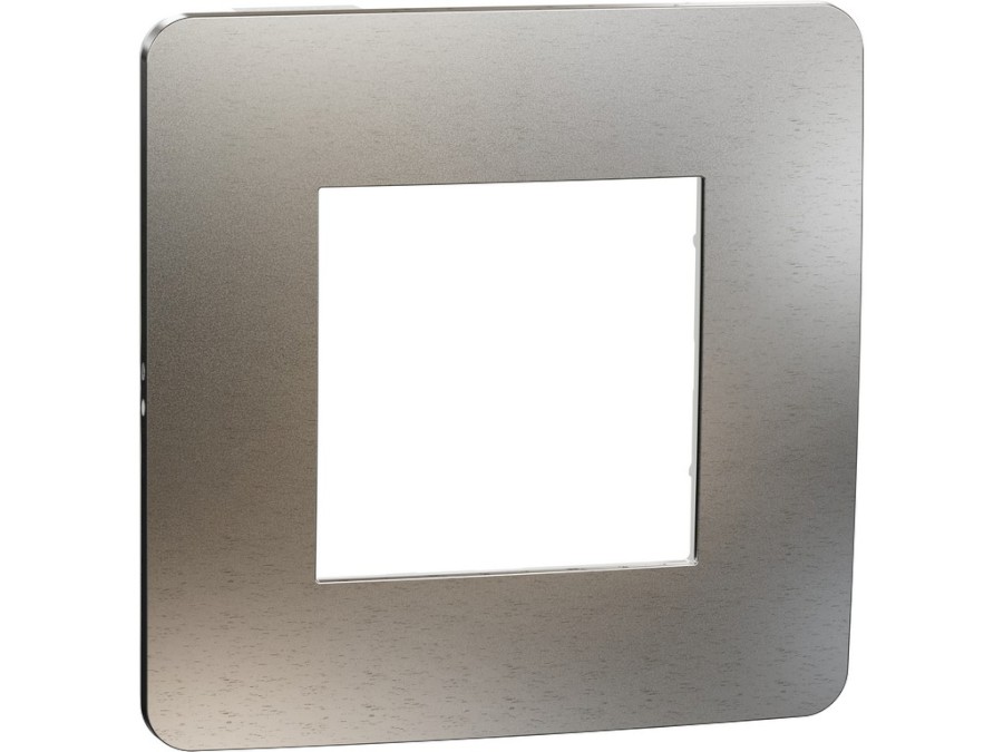 Rámeček Unica Studio Metal jednonásobný White Aluminium/Bílý