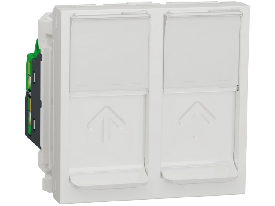 Zásuvka Unica datová 2xRJ45 Kat.5e UTP 2M Bílá